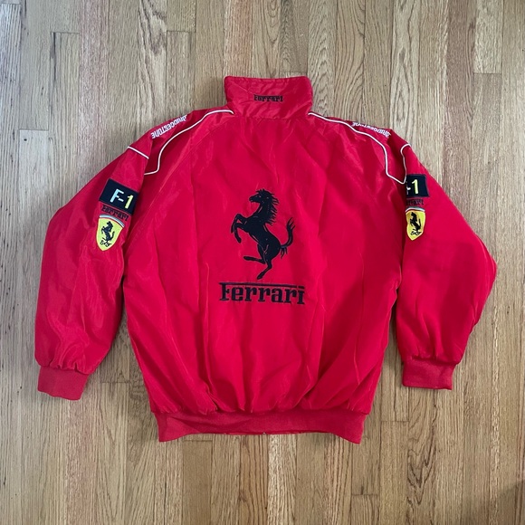 F1 Ferrari Racing Jacket Men’s Formula 1 Embroidered Retro Y2k Unisex - Picture 2 of 9